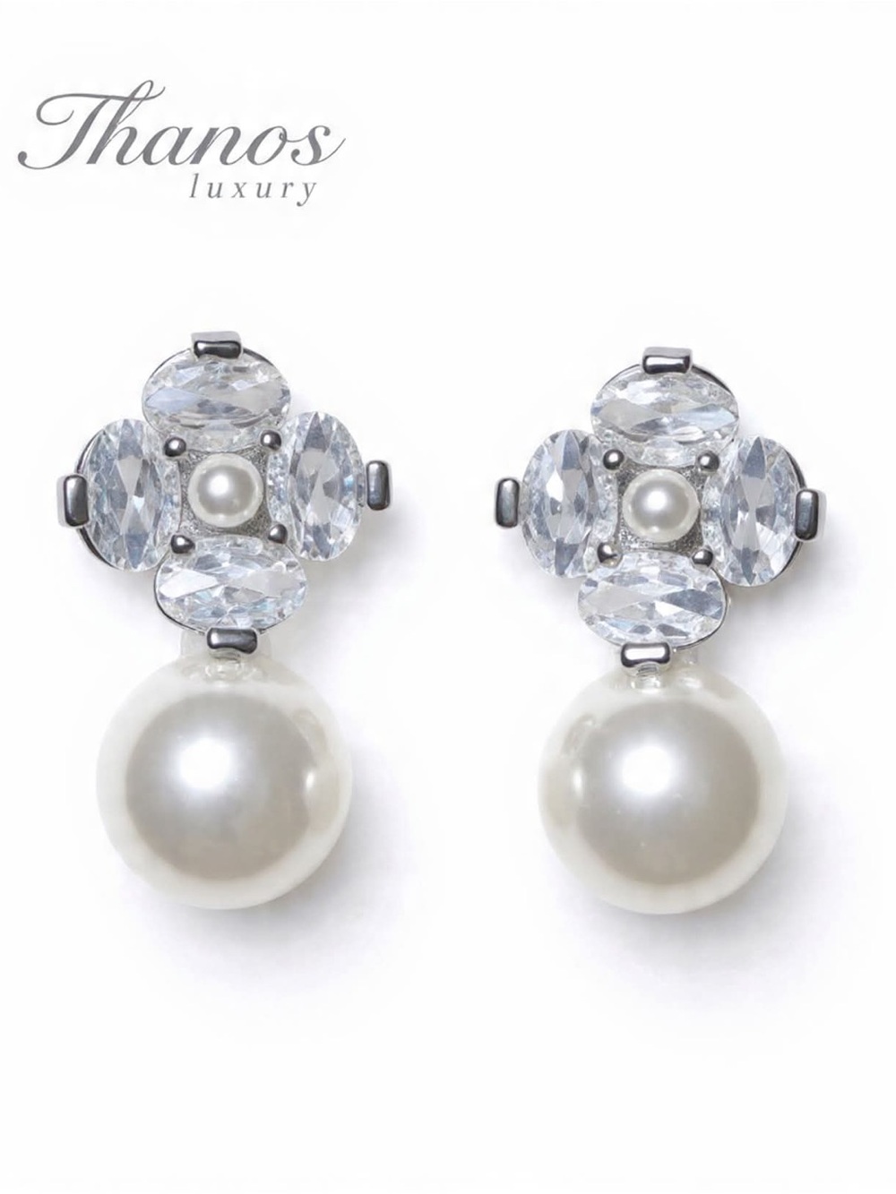 Floral pearl Earrings (WHITE.G.PLT) NWOT